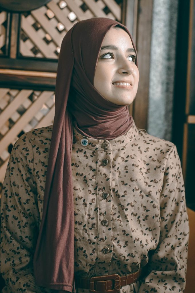 turkish printed chines collared dress